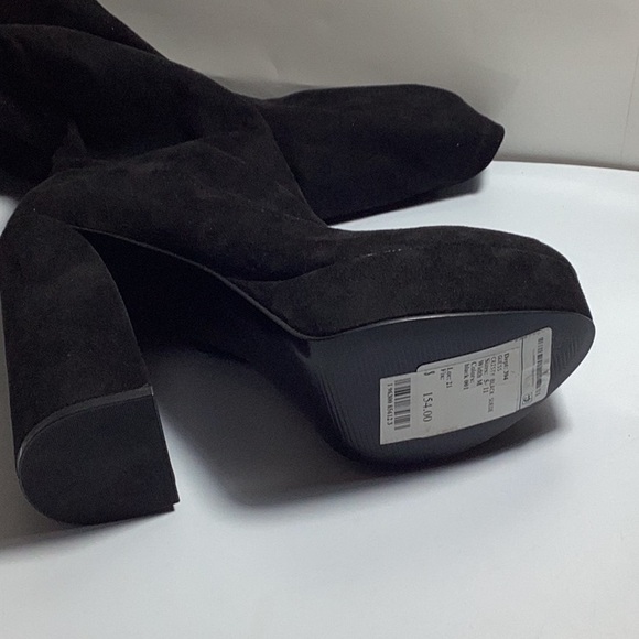 GUESS Women’s Cristy Heavy Platform Over The Knee Boots Black Size 8.5M - Picture 4 of 5